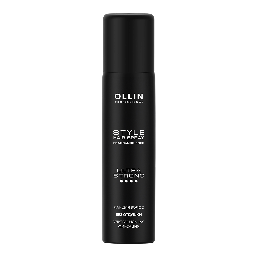OLLIN STYLE Лак для волос ультрасильной фиксации без отдушки 75мл