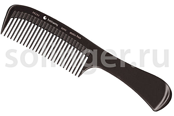 Расчёска Hairway CLASSIC пластик гребень с ручкой 220мм