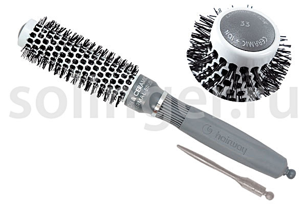 Термобрашинг Hairway керамико-ион 20мм, прорезиненная ручка