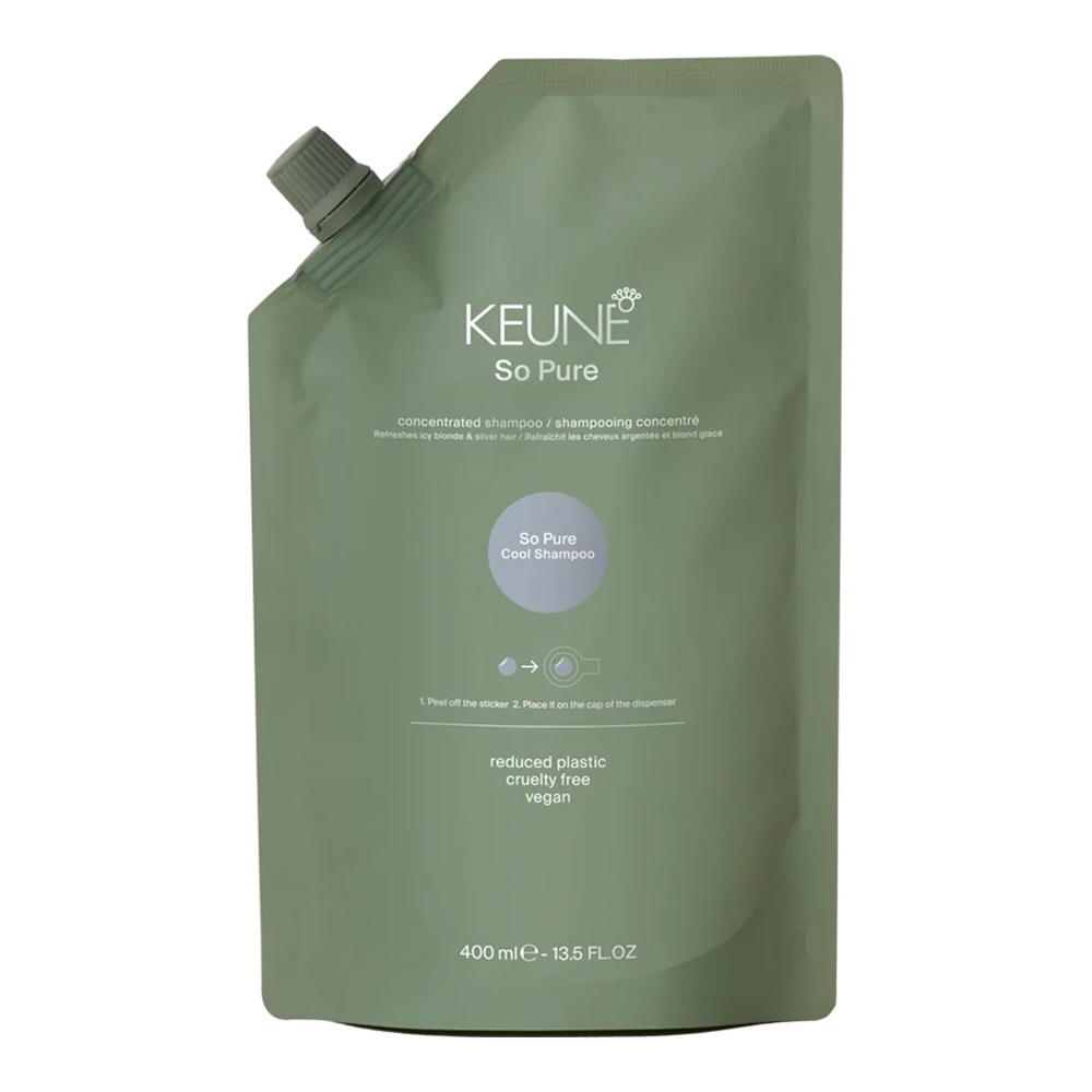 KEUNE SPA  шампунь ОСВЕЖАЮЩИЙ /Корректирующий Блонд цвет 400 мл/So Pure Cool Shampoo Refill 