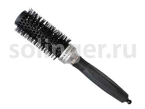 Термобрашинг Hairway Black Ion Ceramic керамико-ион 33мм, прорезиненная ручка