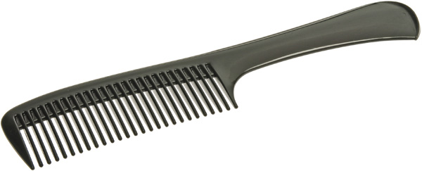 Расчёска EURO STIL пластик гребень с ручкой черная