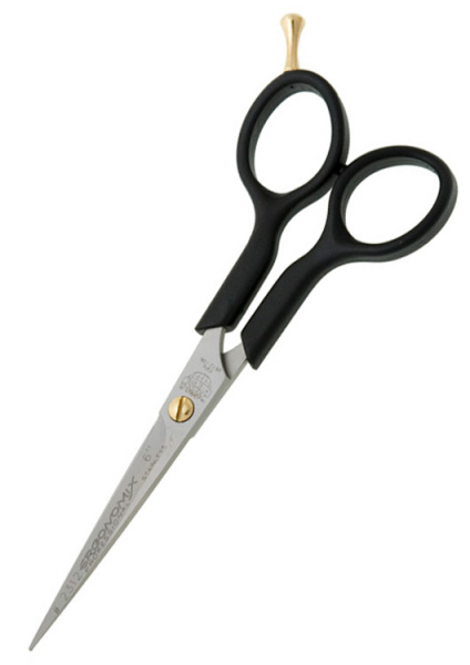 Ножницы Kiepe прямые 6" эргономичные, пластиковые ручки