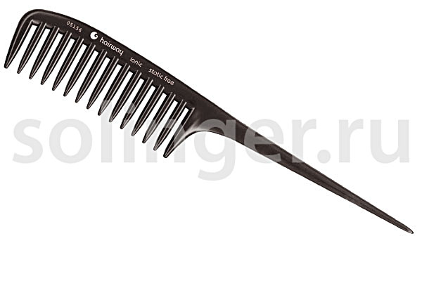 Расчёска Hairway CLASSIC пластик гребень с хвостиком пластм для укладки 235мм
