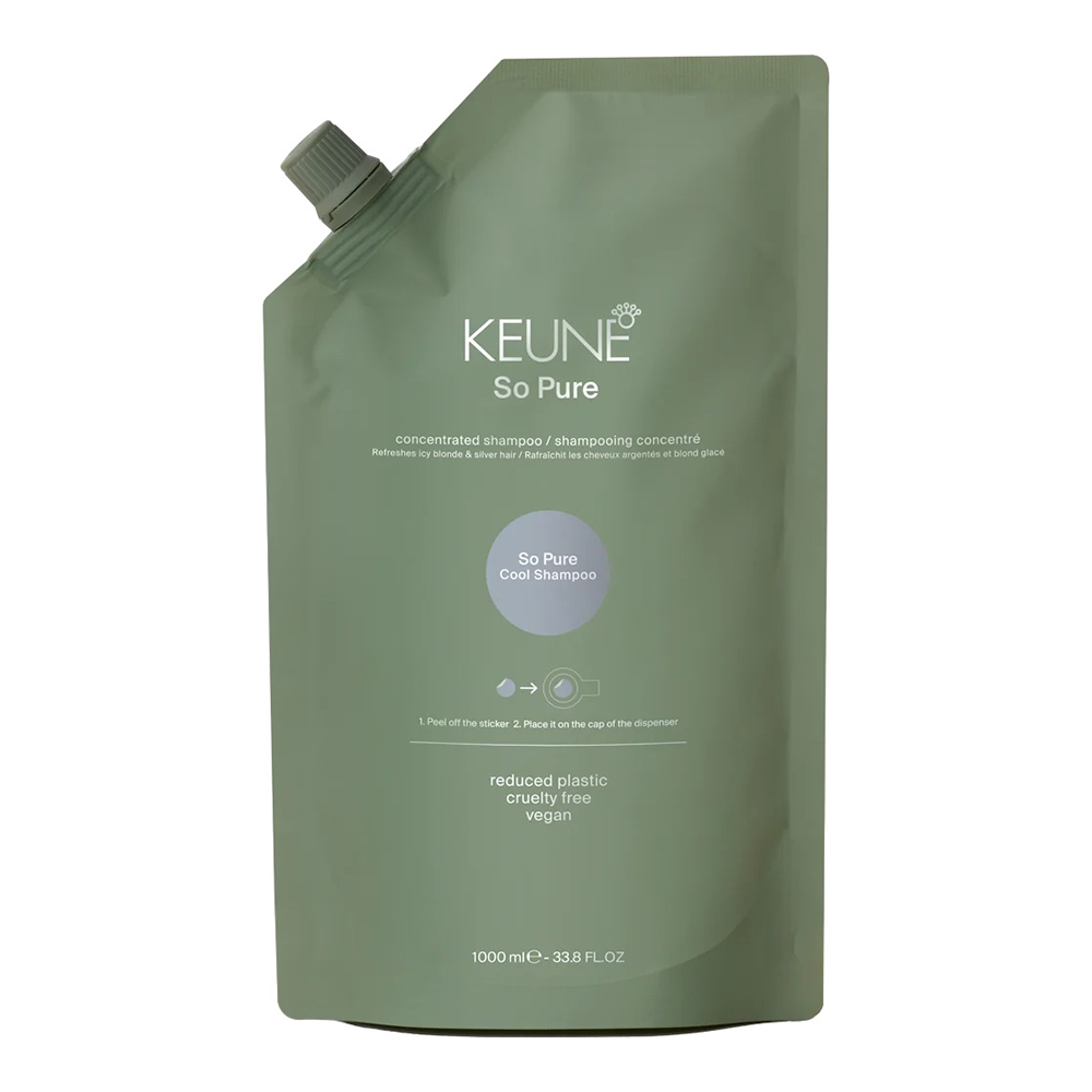 KEUNE SPA  шампунь ОСВЕЖАЮЩИЙ /Корректирующий Блонд цвет 1000 мл/So Pure Cool Shampoo Refill 