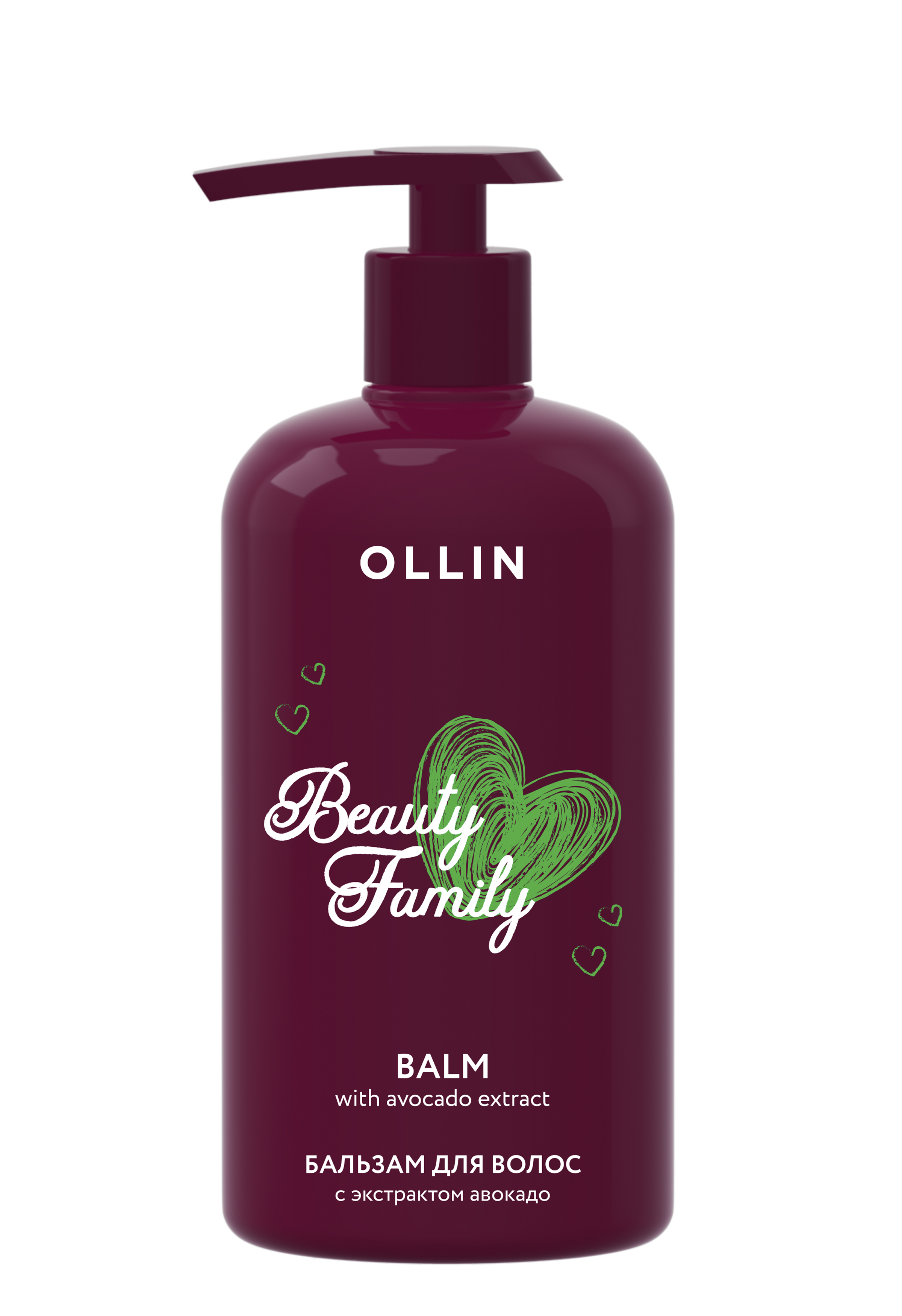 OLLIN BEAUTY FAMILY Бальзам для волос с экстрактом авокадо 500мл