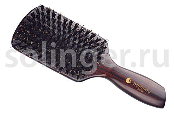 Щетка массажная Hairway Venge натур щетина 9 рядов, деревянная