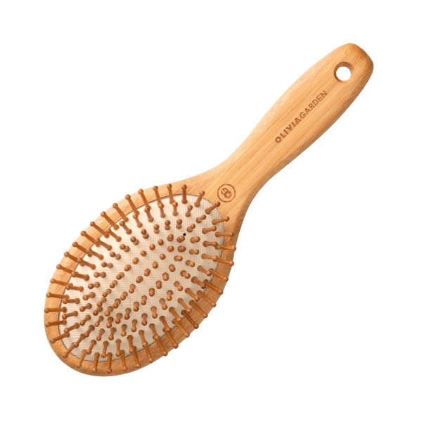 Щетка массажная Olivia Garden Bamboo Touch M 9 рядов, овальная, бамбуковая 