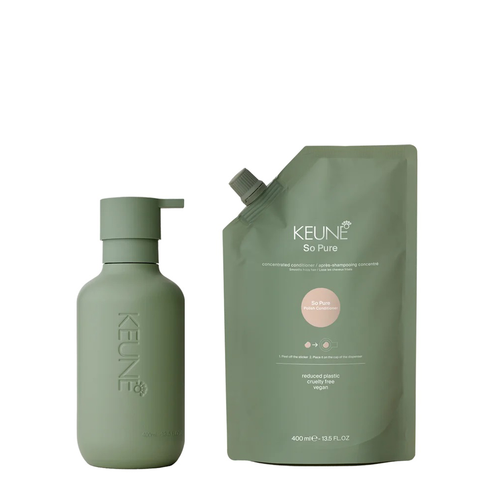 KEUNE SPA Набор Полирующий кондиционер 400 (кондиционер +флакон+коробка+ шубер+ пакет)