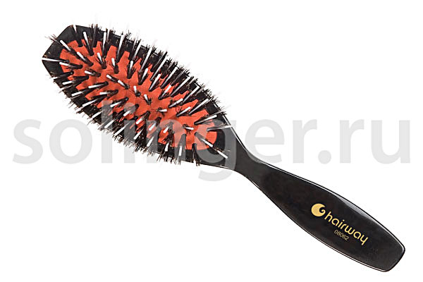 Щетка массажная Hairway Cherry 7-рядная, для наращенных волос Щетка массажная Hairway Cherry 7-рядная, для наращенных волос