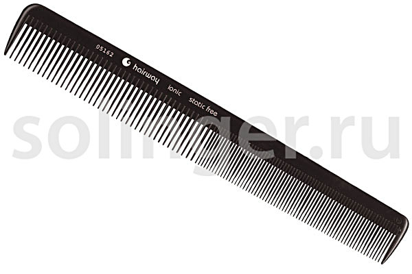 Расчёска Hairway CLASSIC пластик мужская комбинированная 205мм