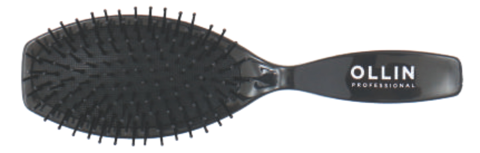 Щетка массажная OLLIN Prof Glossy 11 рядов, нейлоновые штифты, черная