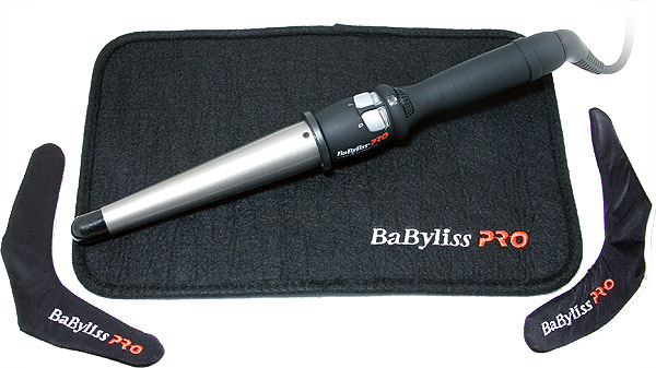 Плойка конус. BaByliss титан-турмалин 13-25мм + термопальчики, 110-200гр, 65 ВТ