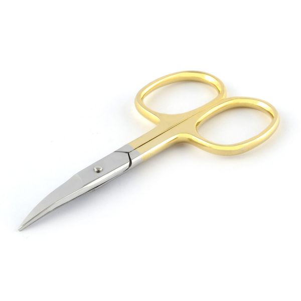 Ножницы для ногтей изогнутые Metzger позолоченные 10 см