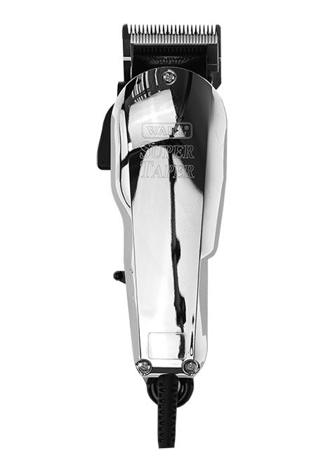 Машинка WAHL вибрац Chrome Taper нож 1-3,5мм, насадки (3/6/10/13 мм) хромированный