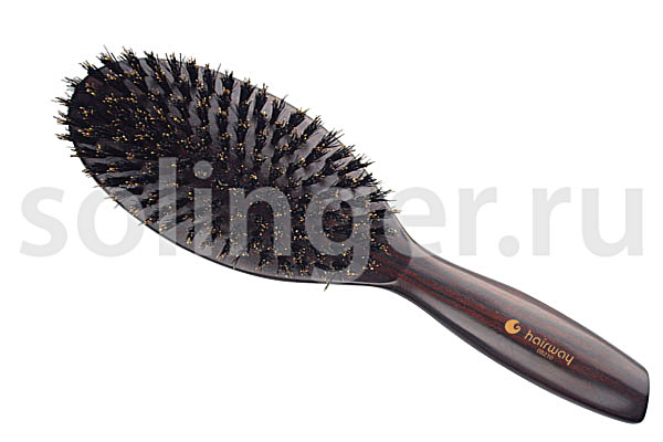 Щетка массажная Hairway Venge натур щетина 9 рядов, деревянная 