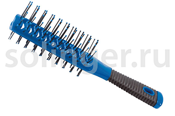 Щетка туннельная двухсторонняя Hairway "Vent" голубая с прорез ручкой