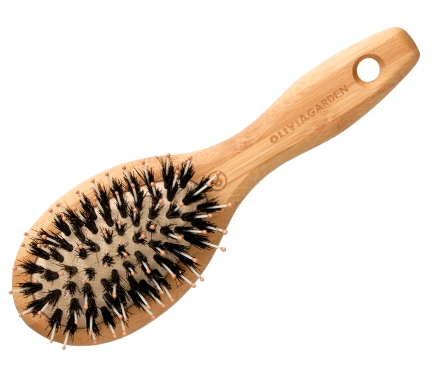 Щетка массажная Olivia Garden Bamboo Touch XS нейлон 7 рядов, овальная, бамбуковая