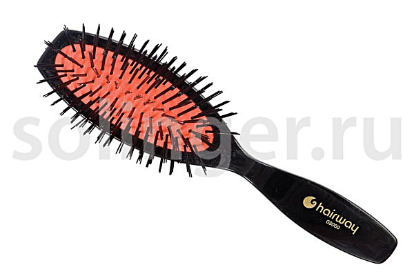 Щетка массажная Hairway Cherry 11-рядная, для наращенных волос Щетка массажная Hairway Cherry 11-рядная, для наращенных волос