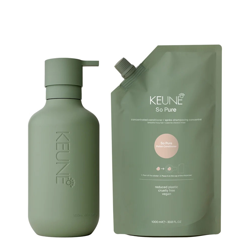 KEUNE SPA Набор Полирующий  кондиционер 1000 (кондиционер +флакон+коробка+ шубер+пакет)