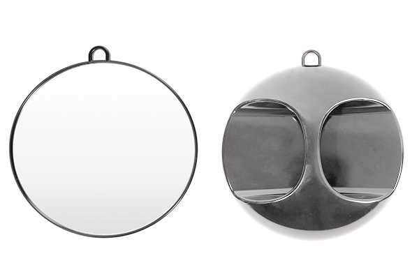 Зеркало заднего вида круглое Hairway MF 28см серебр 